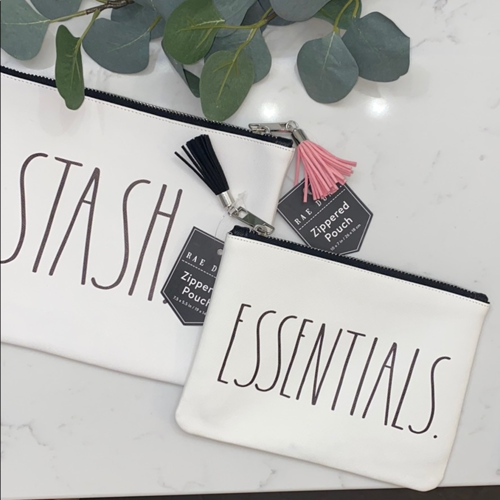 Rae Dunn zippered pouches/makeup bags